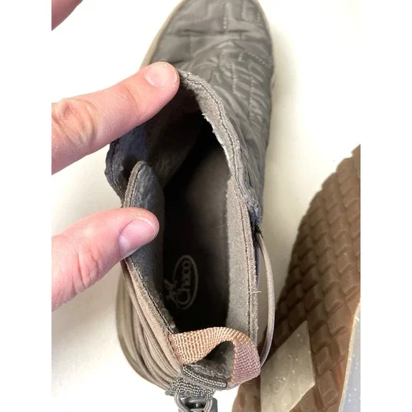 Chaco Women's Boots 8 Borealis Ridge Waterproof Boot Gray Morel Quilted Suede - Picture 9 of 10